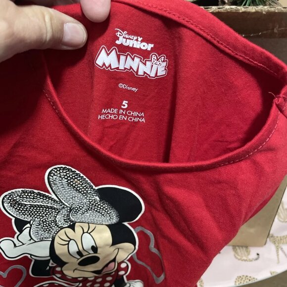 Disney Junior Minnie Mouse Short Sleeve T-Shirt - Size 5 - NWT - Picture 2 of 4